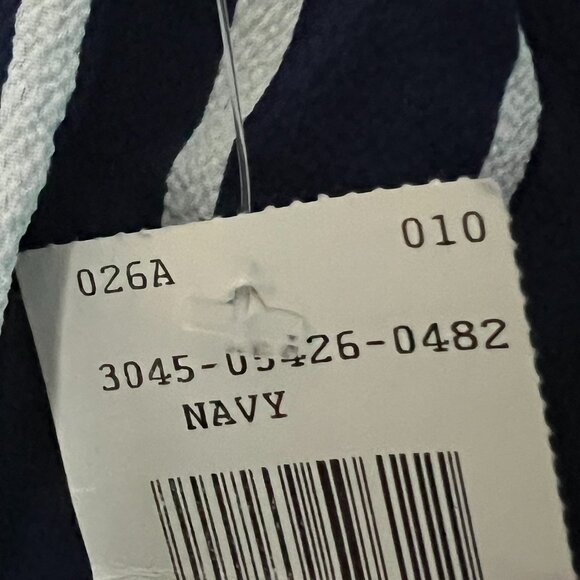 NWT Ambiance Navy white striped jumper with adjustable straps size SMALL - Picture 4 of 7